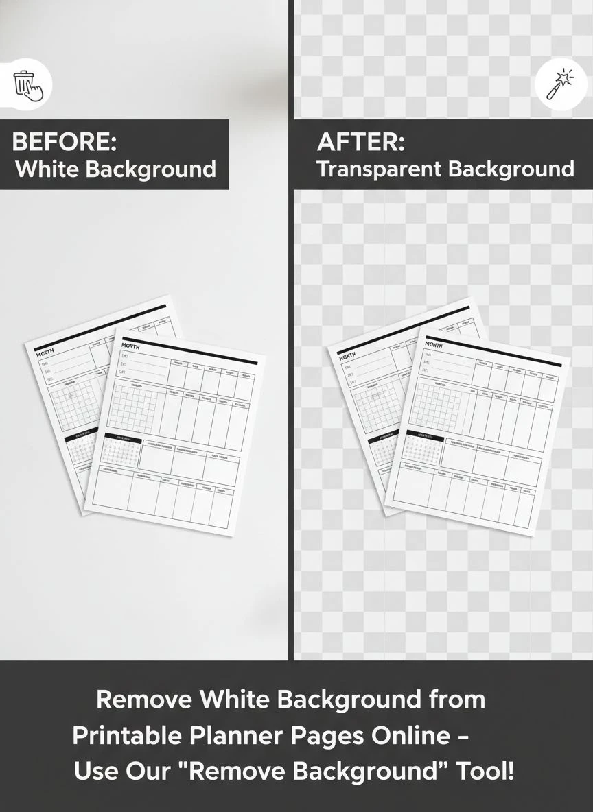 remove white background from printable planner pages online - Professional Guide